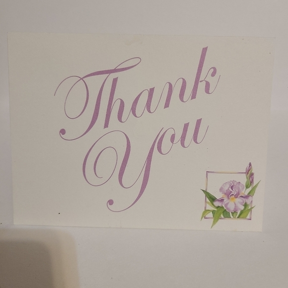 𝅺pink Floral Simple Landscape Thank You Card - Picture 1 of 5